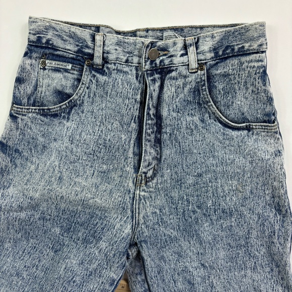 Vintage 80s zipper ankle jesns 8 high rise acid wash 27 stretch Pure Jeanswear - Picture 5 of 11